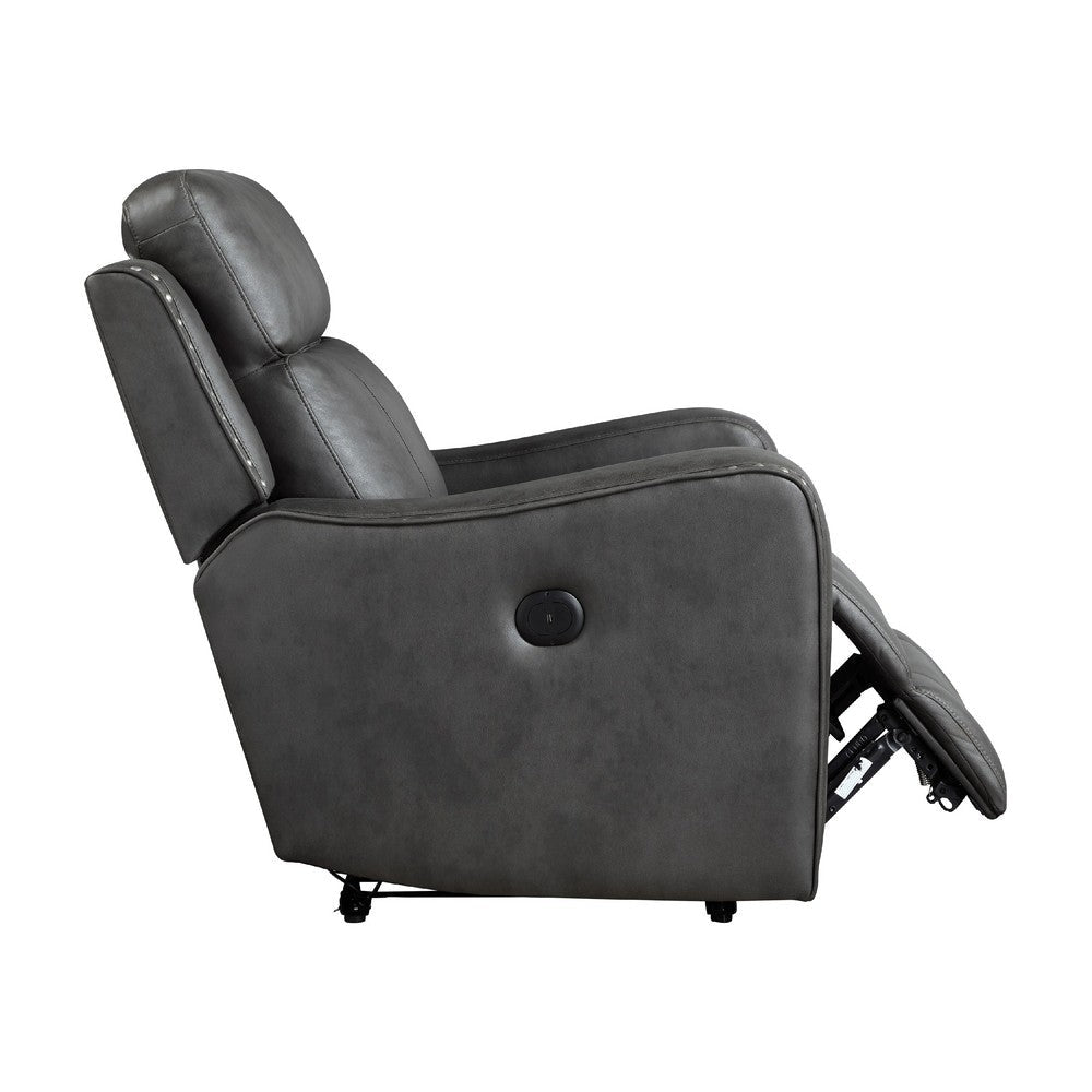 Gimo Power Recliner Chair | Dark Gray Microfiber | 37’’ BM336286