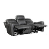 Gimo Power Recline Sofa | Dark Gray Microfiber | USB Ports | 82’’ BM336290