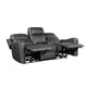 Gimo Power Recline Sofa | Dark Gray Microfiber | USB Ports | 82’’ BM336290