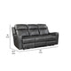 Gimo Power Recline Sofa | Dark Gray Microfiber | USB Ports | 82’’ BM336290