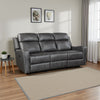 Gimo Power Recline Sofa | Dark Gray Microfiber | USB Ports | 82"
