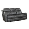 Gimo Power Recline Sofa | Dark Gray Microfiber | USB Ports | 82"