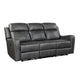 Gimo Power Recline Sofa | Dark Gray Microfiber | USB Ports | 82"
