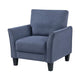 Xumo Sofa Armchair | Blue 34’’ | Black Tapered Wood Legs BM336292