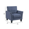 Xumo Sofa Armchair | Blue 34’’ | Black Tapered Wood Legs BM336292