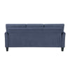 Xumo Sofa | Blue Fabric | 79’’ | Black Tapered Wood Legs BM336294