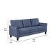 Xumo Sofa | Blue Fabric | 79’’ | Black Tapered Wood Legs BM336294