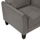 Xumo Sofa Armchair | Taupe Gray 34’’ | Black Tapered Wood Legs BM336295