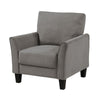 Xumo Sofa Armchair | Taupe Gray 34’’ | Black Tapered Wood Legs BM336295