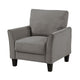 Xumo Sofa Armchair | Taupe Gray 34’’ | Black Tapered Wood Legs BM336295
