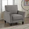 Xumo Sofa Armchair | Taupe Gray 34" | Black Tapered Wood Legs