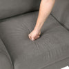 Xumo Loveseat | Taupe Gray Fabric | 56’’ | Black Tapered Wood Legs BM336296