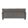 Xumo Sofa | Taupe Gray Fabric | 79’’ | Black Tapered Wood Legs BM336297