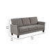 Xumo Sofa | Taupe Gray Fabric | 79’’ | Black Tapered Wood Legs BM336297