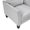 Xumo Sofa Armchair | Light Gray 34’’ | Black Tapered Wood Legs BM336298
