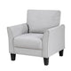 Xumo Sofa Armchair | Light Gray 34’’ | Black Tapered Wood Legs BM336298