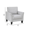 Xumo Sofa Armchair | Light Gray 34’’ | Black Tapered Wood Legs BM336298
