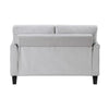Xumo Loveseat | Light Gray Fabric | 56’’ | Black Tapered Wood Legs BM336299