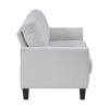 Xumo Loveseat | Light Gray Fabric | 56’’ | Black Tapered Wood Legs BM336299