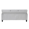 Xumo Sofa | Light Gray Fabric | 79’’ | Black Tapered Wood Legs BM336300