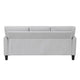 Xumo Sofa | Light Gray Fabric | 79’’ | Black Tapered Wood Legs BM336300