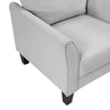 Xumo Sofa | Light Gray Fabric | 79’’ | Black Tapered Wood Legs BM336300