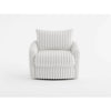 Goro Round Swivel Accent Chair | 39’’ | Beige Corduroy | Solid Wood