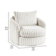 Goro Round Swivel Accent Chair | 39’’ | Beige Corduroy | Solid Wood