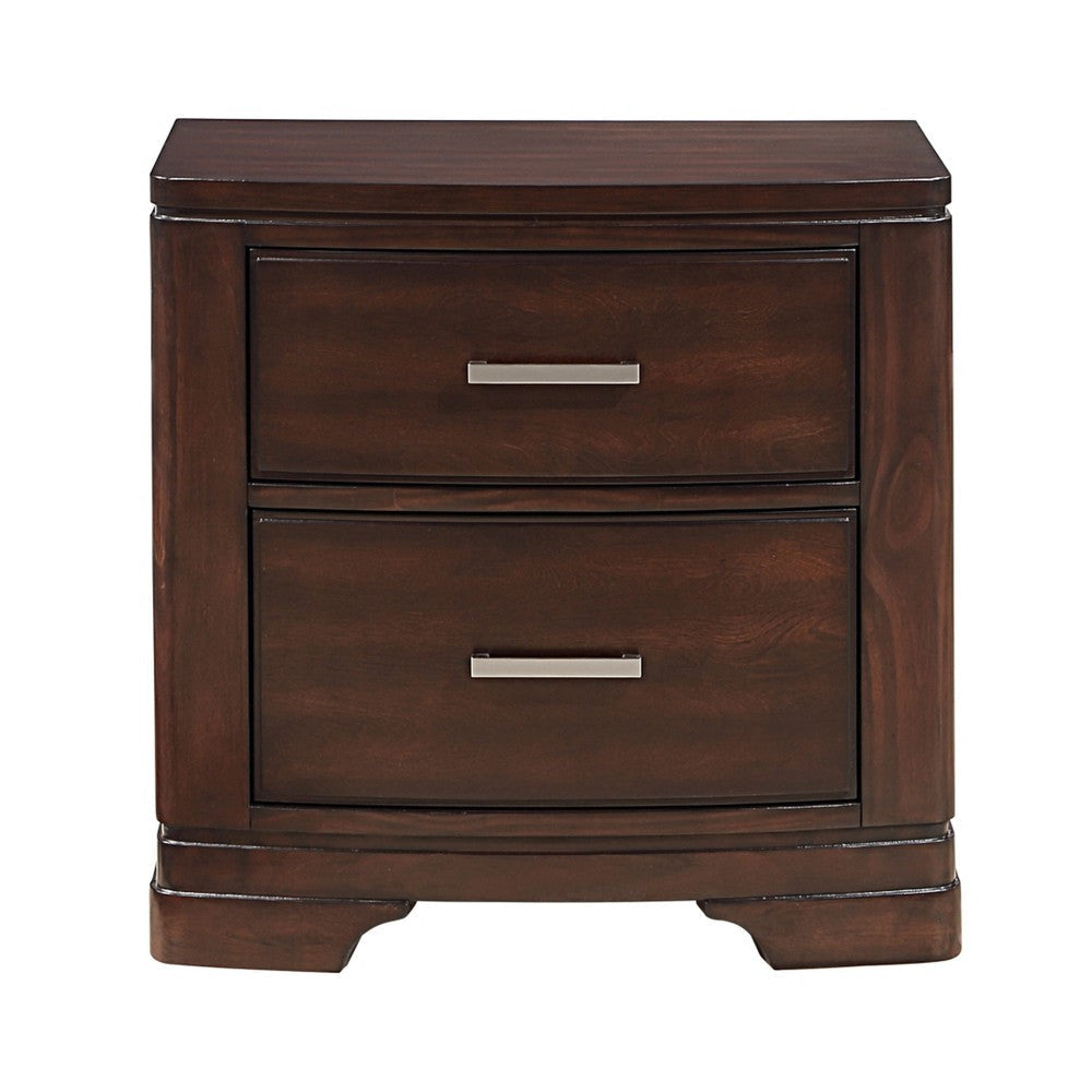 Hudy 2 Drawer Nightstand | 26’’ | Cherry Brown Birch Veneer BM336303