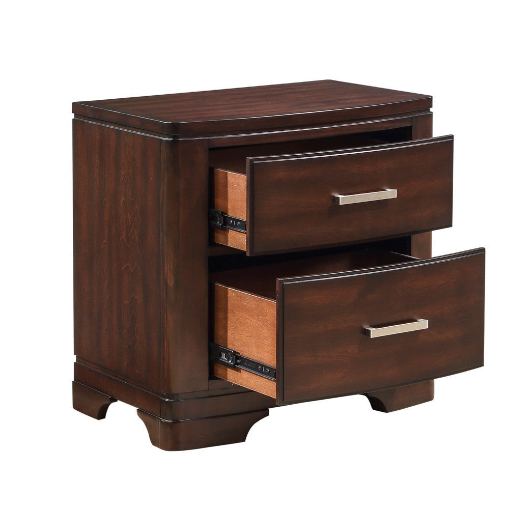 Hudy 2 Drawer Nightstand | 26’’ | Cherry Brown Birch Veneer BM336303