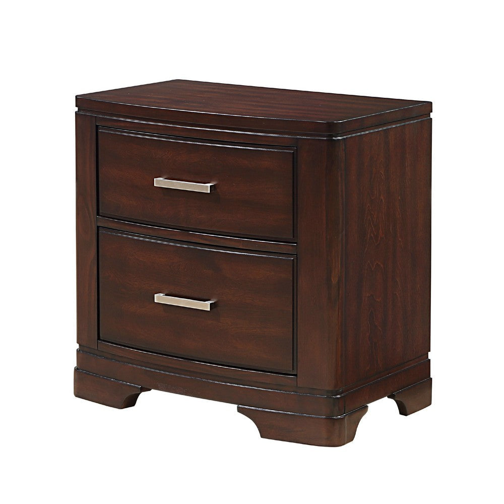 Hudy 2 Drawer Nightstand | 26’’ | Cherry Brown Birch Veneer BM336303