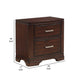 Hudy 2 Drawer Nightstand | 26’’ | Cherry Brown Birch Veneer BM336303