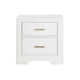 Hudy 2 Drawer Nightstand | Metal Handles | 26’’ | White Birch Veneer BM336306