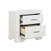 Hudy 2 Drawer Nightstand | Metal Handles | 26’’ | White Birch Veneer BM336306