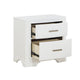 Hudy 2 Drawer Nightstand | Metal Handles | 26’’ | White Birch Veneer BM336306