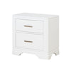 Hudy 2 Drawer Nightstand | Metal Handles | 26’’ | White Birch Veneer BM336306