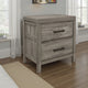 Rie 2 Drawer Nightstand | 26" | Weathered Gray Melamine Laminate