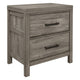 Rie 2 Drawer Nightstand | 26" | Weathered Gray Melamine Laminate