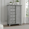Daisy Wardrobe Chest | Gray Mango Veneer | 8 Drawer Bronze Metal Knobs
