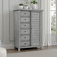 Daisy Wardrobe Chest | Gray Mango Veneer | 8 Drawer Bronze Metal Knobs