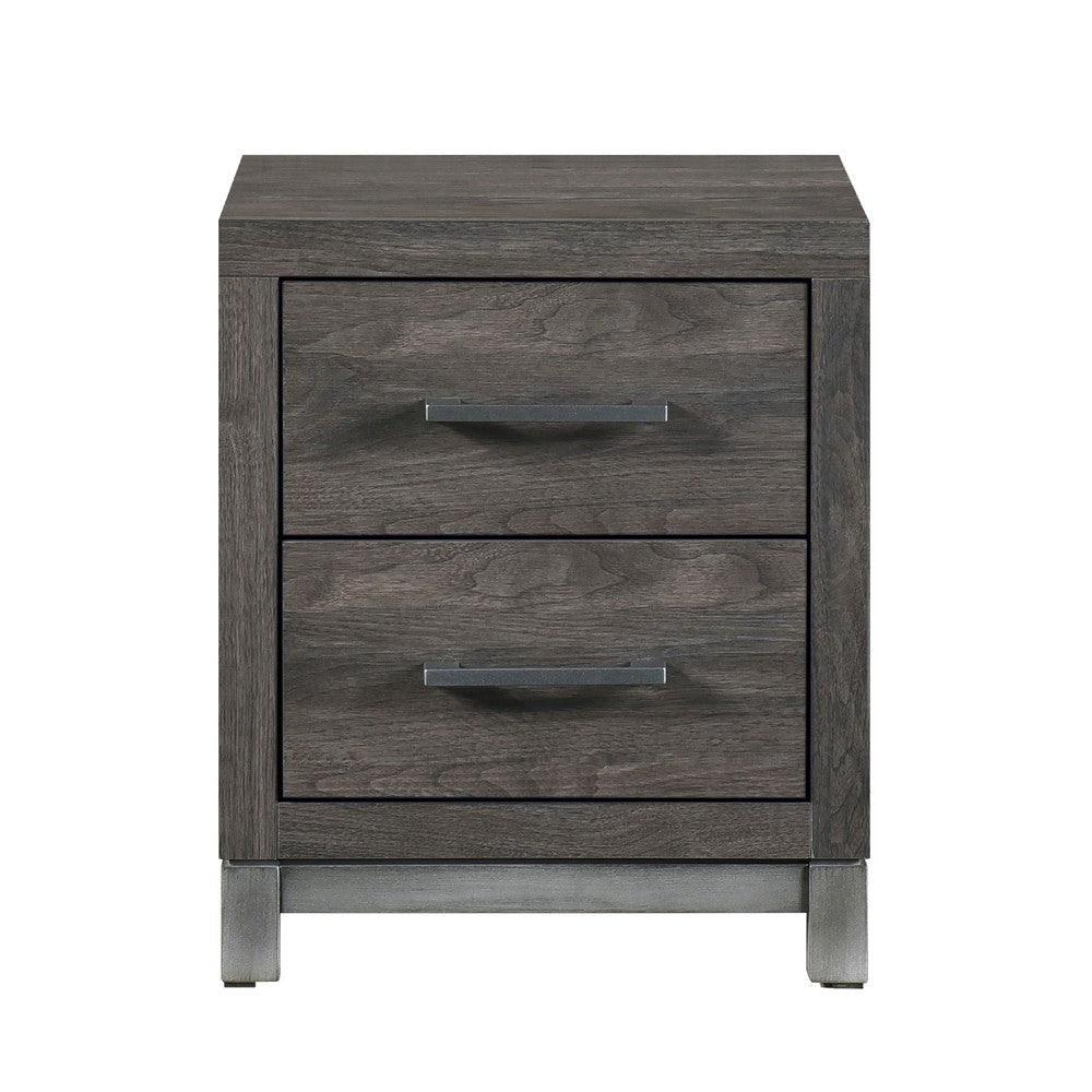 Deena 2 Drawer Nightstand | 25’’ | Brown Gray Melamine Veneer BM336317