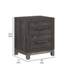 Deena 2 Drawer Nightstand | 25’’ | Brown Gray Melamine Veneer BM336317