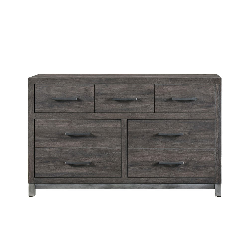 Deena 59’’ Dresser | Brown Gray Melamine Veneer | 7 Drawers BM336318