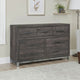 Deena 59" Dresser | Brown Gray Melamine Veneer | 7 Drawers