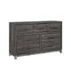 Deena 59" Dresser | Brown Gray Melamine Veneer | 7 Drawers