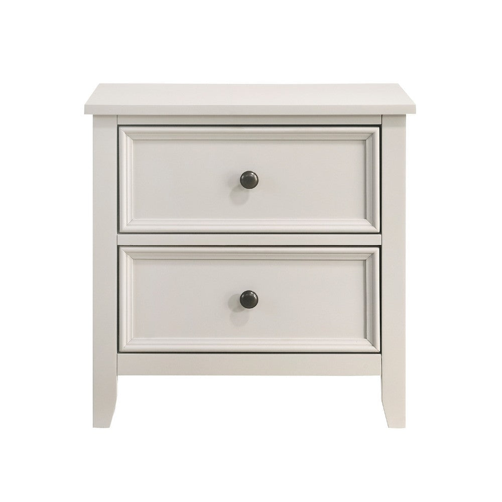 Etgo 2 Drawer Nightstand | 24’’ | White Melamine Veneer BM336320
