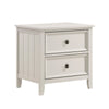 Etgo 2 Drawer Nightstand | 24" | White Melamine Veneer