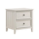 Etgo 2 Drawer Nightstand | 24" | White Melamine Veneer