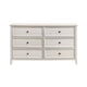 Etgo 60’’ Dresser | White Melamine Veneer | 6 Spacious Drawers BM336321