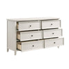 Etgo 60’’ Dresser | White Melamine Veneer | 6 Spacious Drawers BM336321